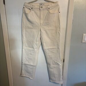 Abercrombie & Fitch Cream 90’s Straight Ultra High Rise Jeans